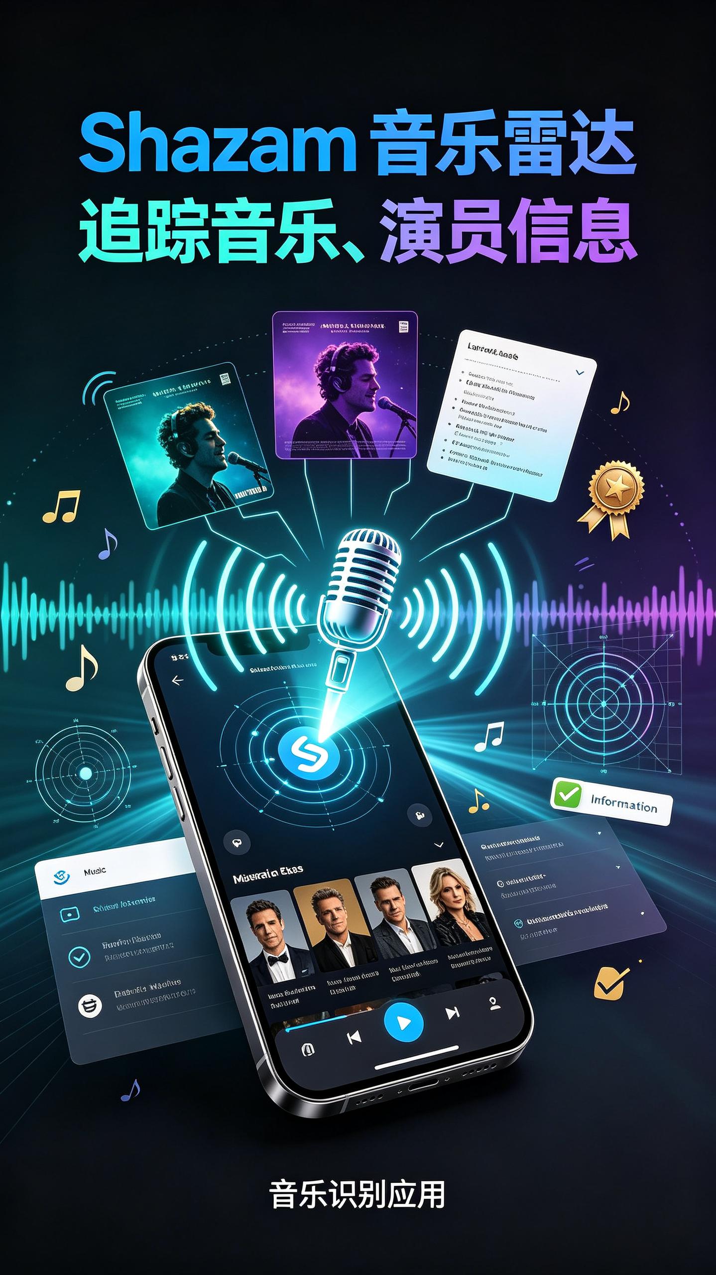 资源《Shazam v16.56.0 音乐雷达，追踪音乐、演员等相关信息》的海报