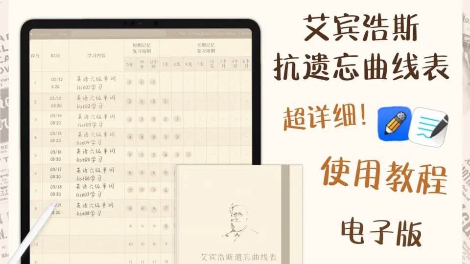 资源《抗遗忘计划表》的海报