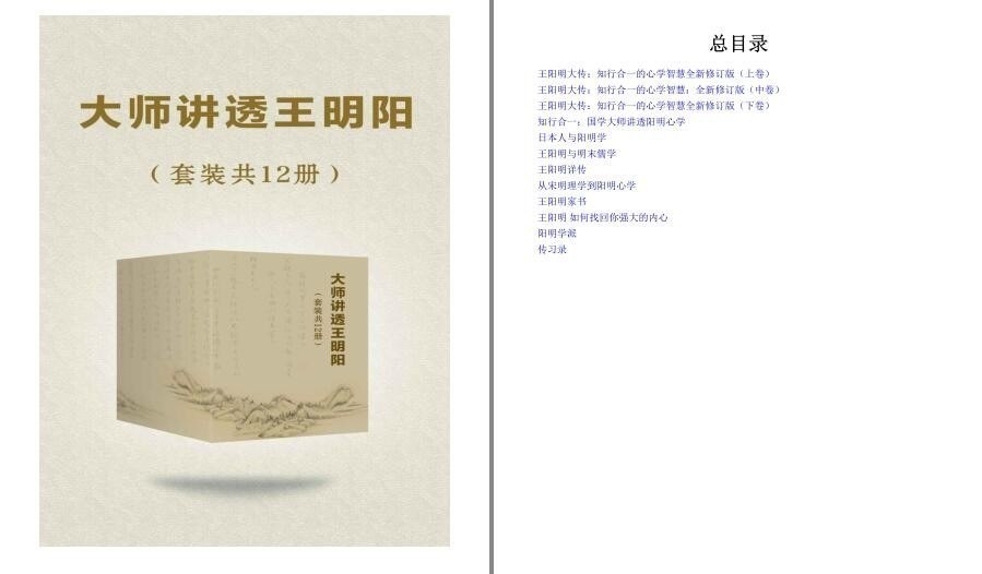 资源《《大师讲透王阳明》套装共12册 传奇人生 知行合一 精妙智慧[pdf.epub]》的海报