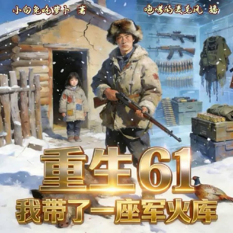 资源《多人有声剧《重生61，我带了一座军火库》主播：咆哮的麦克风 连载至1390集》的海报
