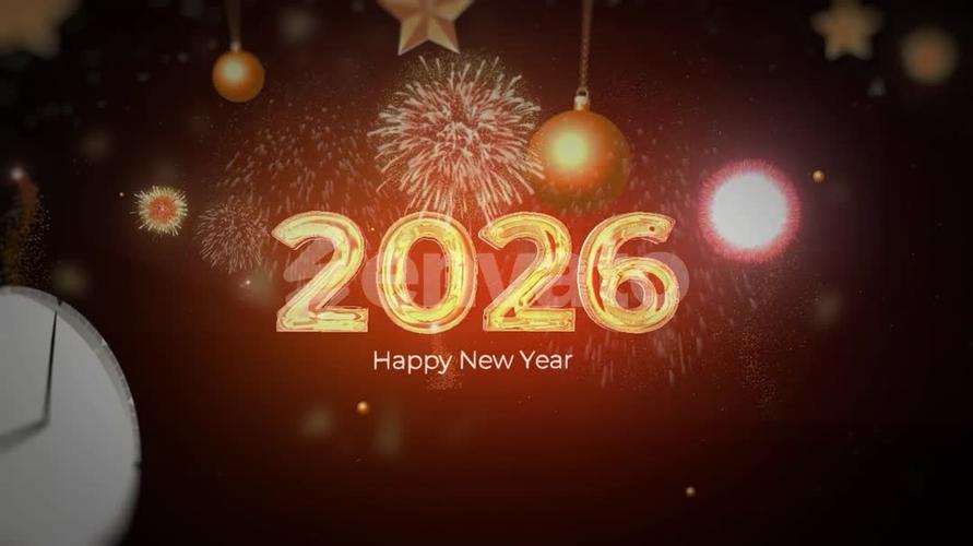 资源《AE模板-2026新年数字倒计时开场片头烟花动画》的海报