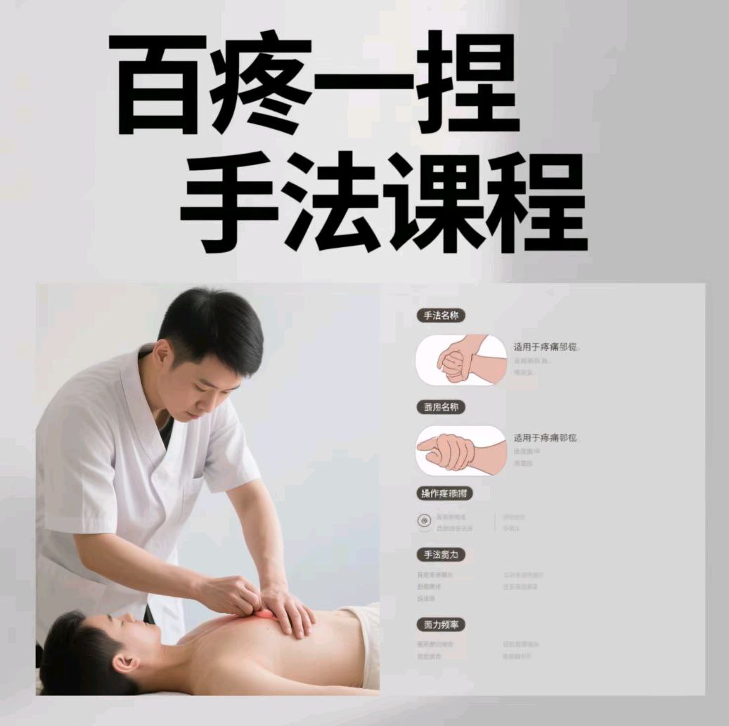 资源《百疼一捏手法课程》的海报