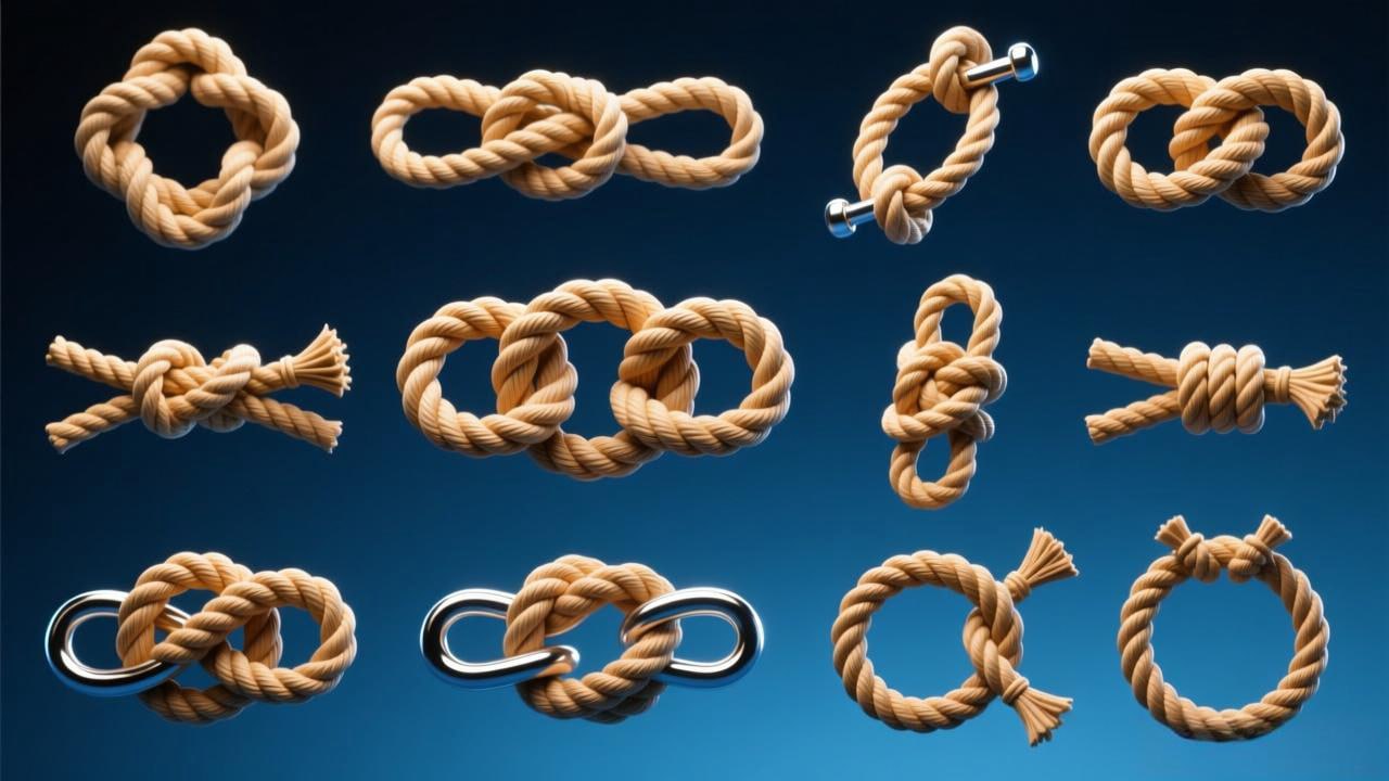 资源《绳结法大全，保命，日常，钓鱼，编绳吊坠绳结方法大全》的海报