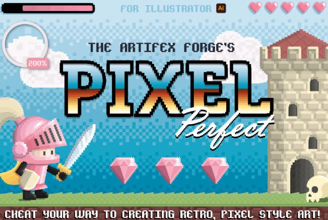 资源《【AI】Illustrator复古8Bit像素化经典图形游戏杂志海报排版AI笔刷图案纹理矢量设计》的海报
