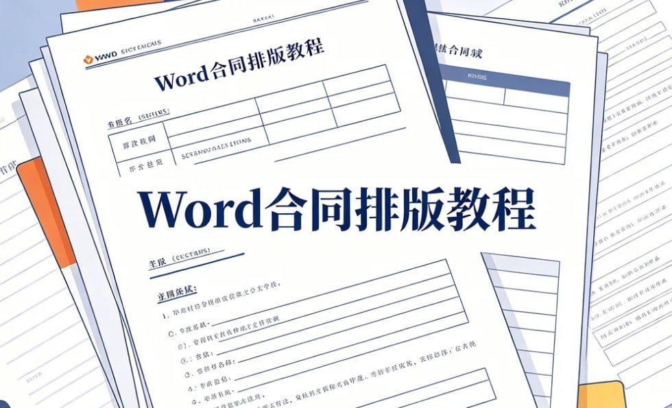 资源《Word合同排版教程，手把手教你排出专业规范合同》的海报
