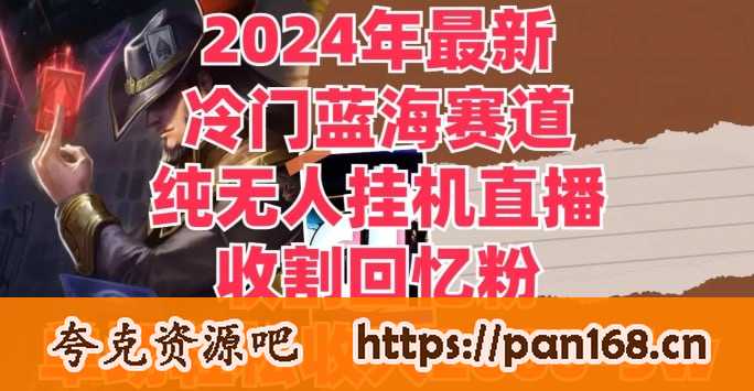 资源《2024年最新冷门蓝海赛道，纯无人挂JI直播，收割回忆粉》的海报