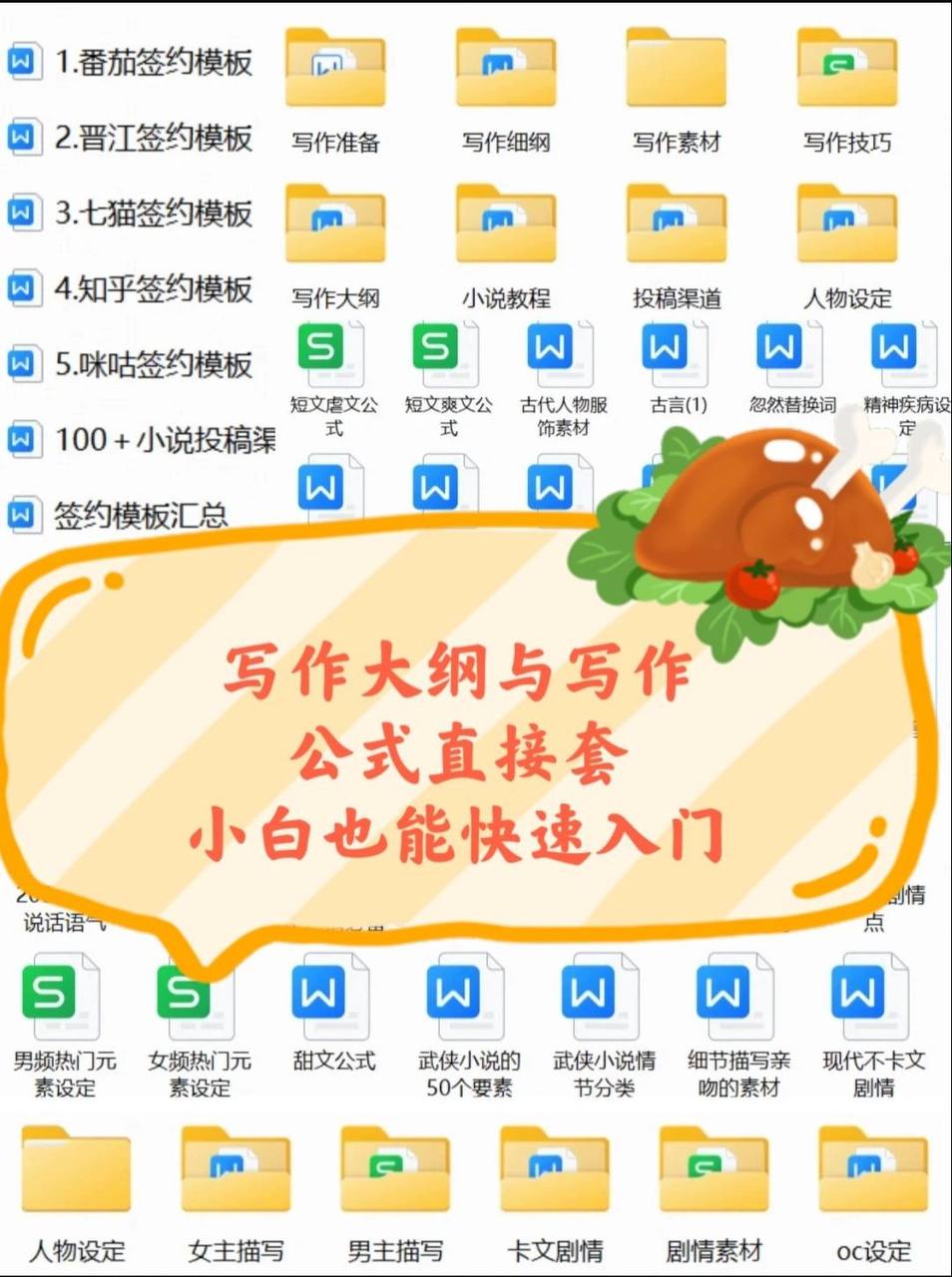 资源《小说素材知乎最全写作拆书资料网文素材写作课程教程模版》的海报