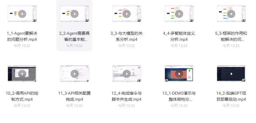 资源《2024爆火 AI Agent智能应用从0到1（应用解读+项目实战）》的海报