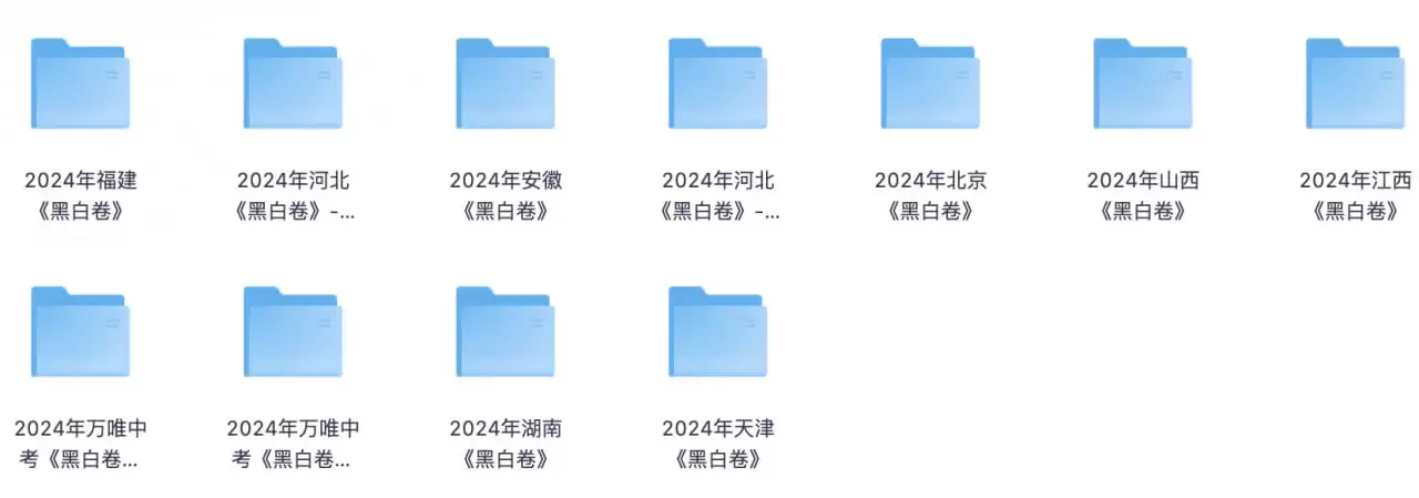 资源《2024中考 万唯《黑白卷》押题卷】全国各地版本》的海报