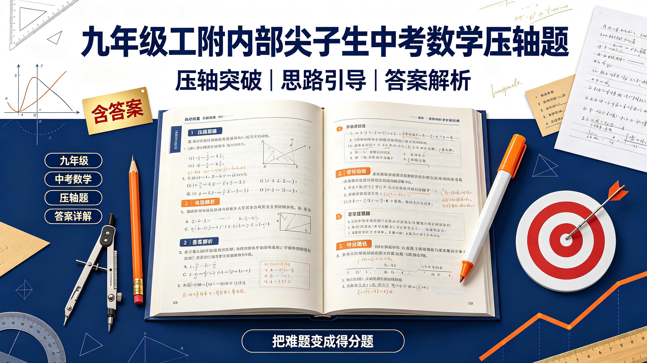 资源《【九年级】工附内部尖子生中考数学压轴题含答案》的海报