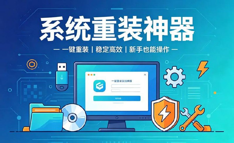 资源《无需U盘的一键重装系统工具，小白傻瓜式操作》的海报