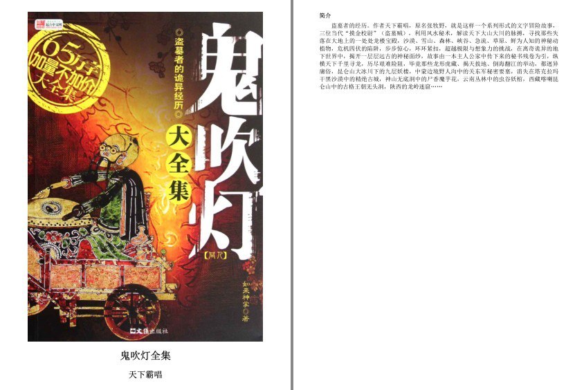 资源《《鬼吹灯插图版》天下霸唱 盗墓者的诡异经历[mobi]》的海报
