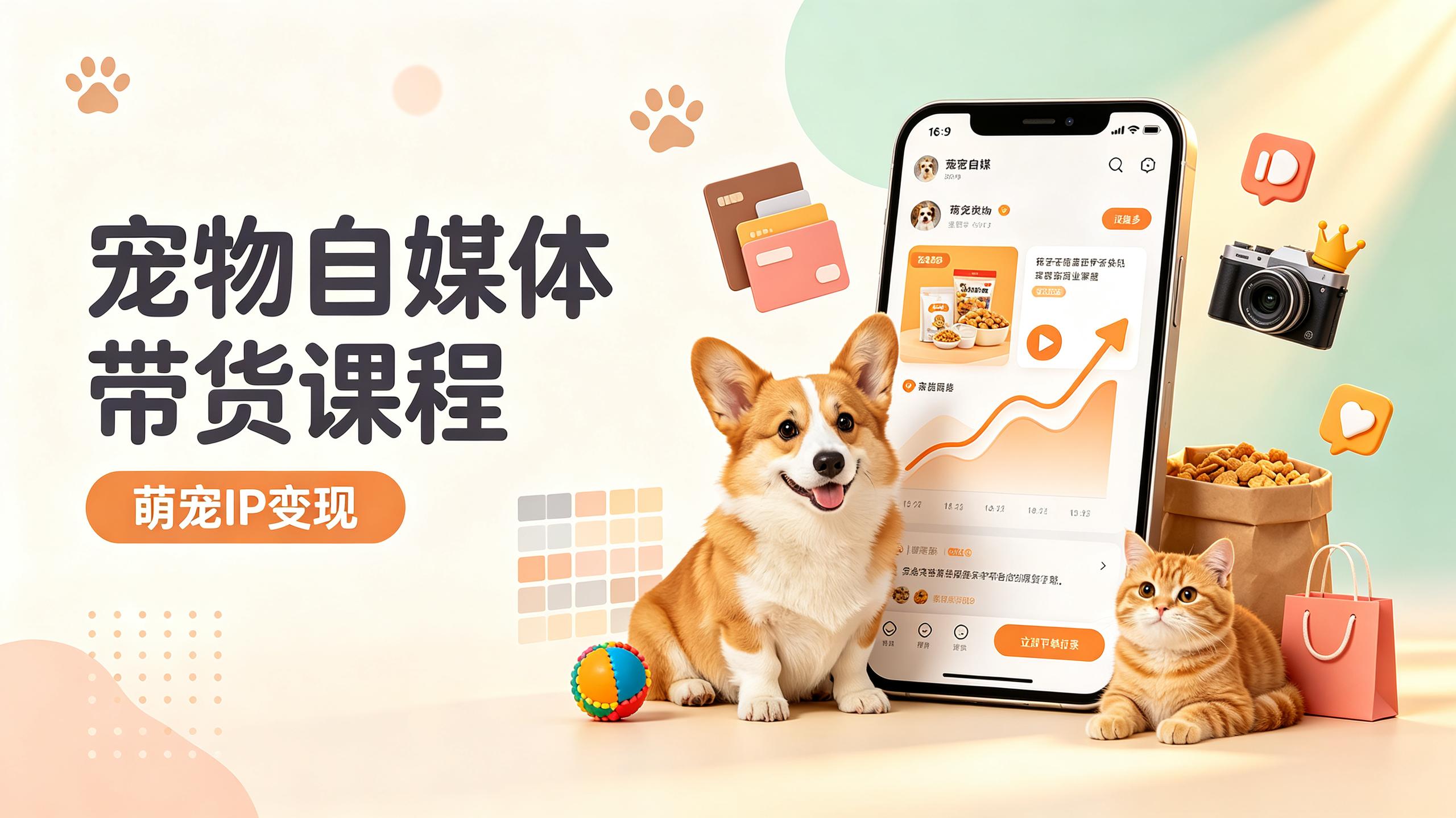 资源《宠物自媒体带货课程，一站式打造能变现的萌宠IP》的海报