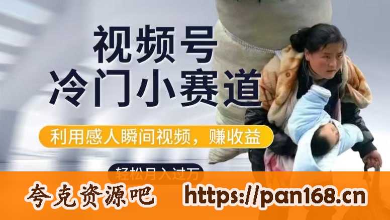 资源《利用感人瞬间视频，赚视频号分成计划收益，操作简单，新手小白轻松上手》的海报