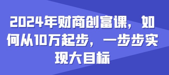资源《张萌财商创富课》的海报