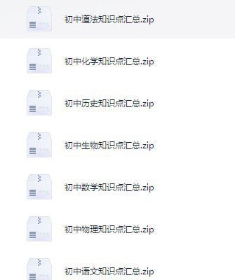 资源《《初中全科目知识点汇总》寒假复习资料汇总 收藏起来 查漏补缺[pdf]》的海报