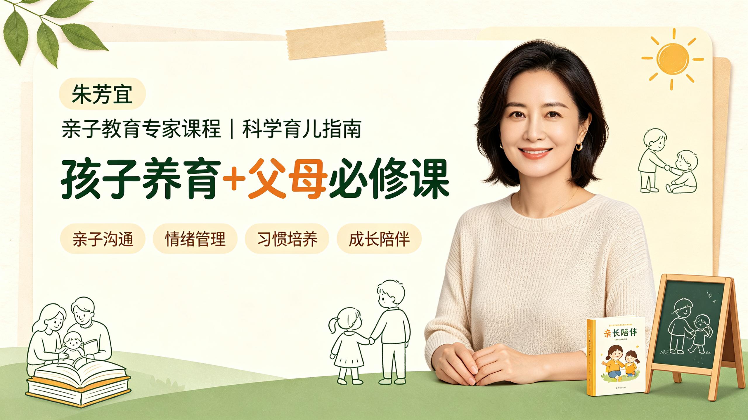 资源《朱芳宜孩子养育+父母必修课｜家庭教育｜亲子育儿》的海报