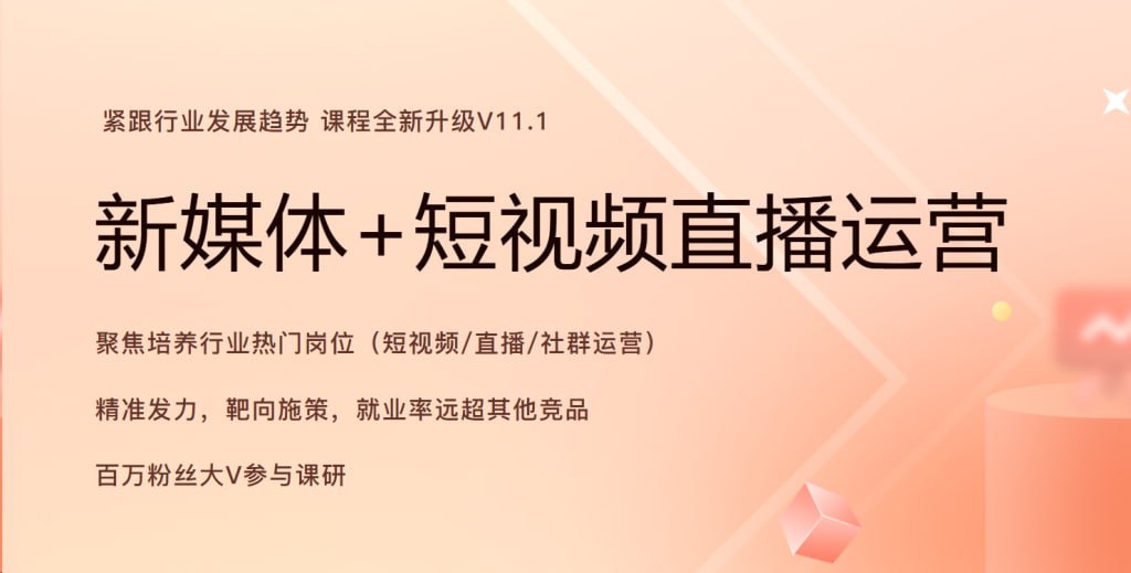 资源《2024年11月版黑马新媒体+短视频直播课程》的海报