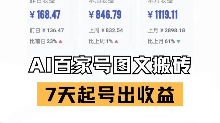 资源《百家号搬砖新玩法，AI一键仿写爆文，7天起号出收益》的海报
