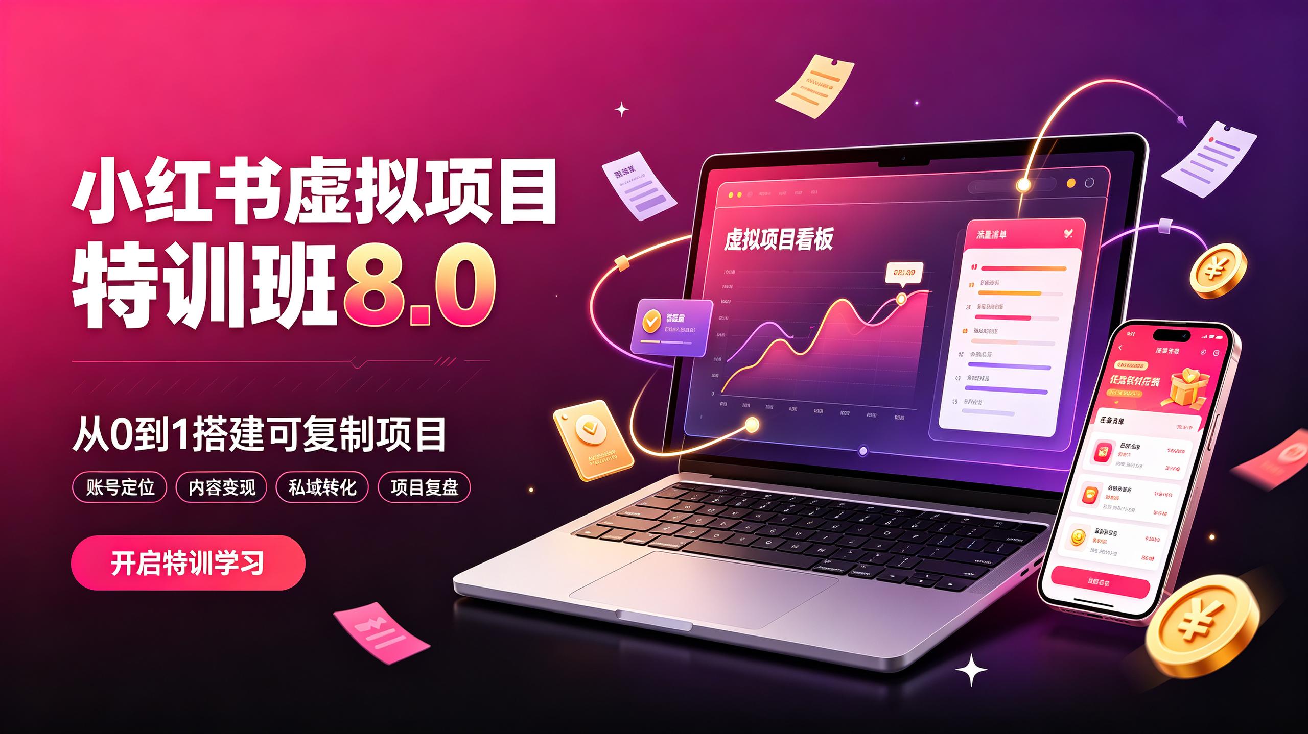 资源《小红书虚拟项目特训班8.0》的海报