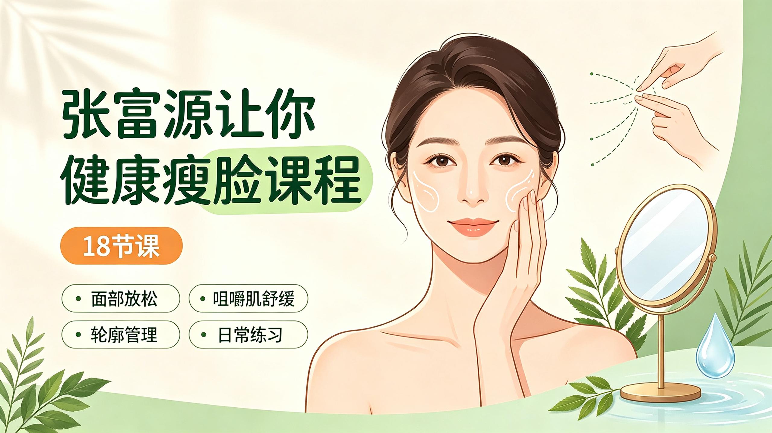 资源《张富源让你健康瘦脸课程18节课》的海报