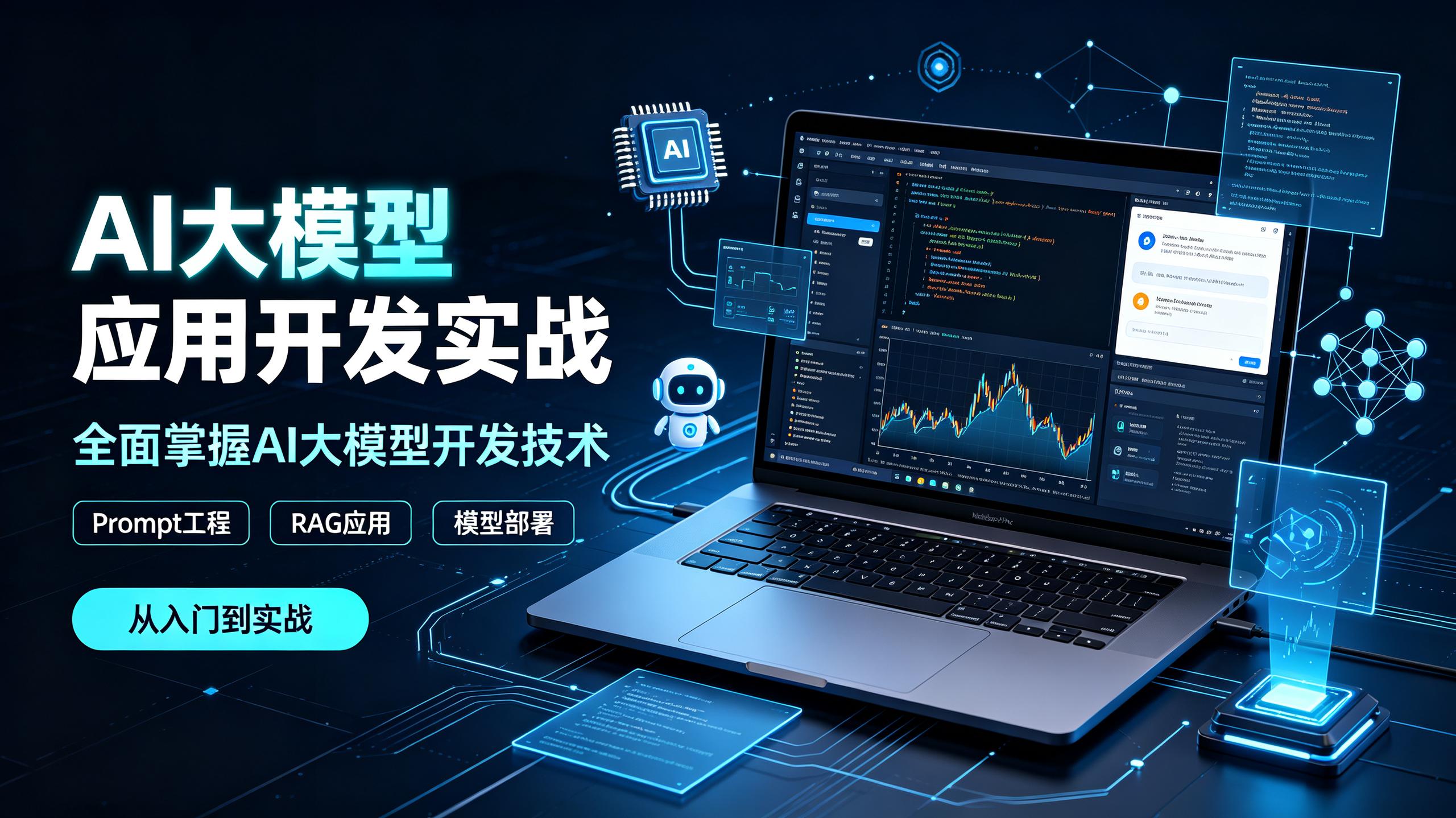 资源《AI大模型应用开发实战，全面掌握AI大模型开发技术》的海报