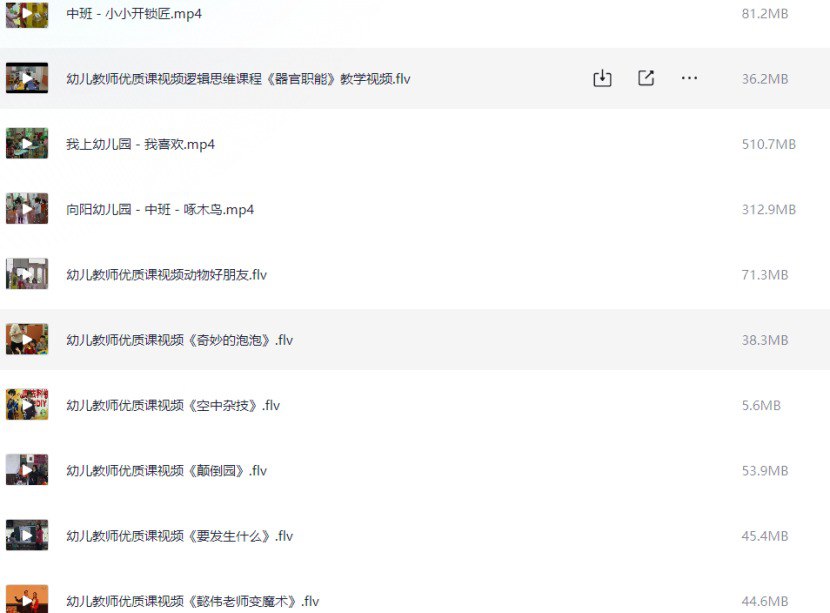 资源《专业幼教教学视频  幼儿园优质示范课合集》的海报