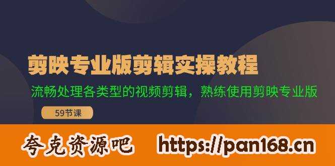 资源《剪映专业版剪辑实操教程：流畅处理各类型的视频剪辑，熟练使用剪映专业版》的海报