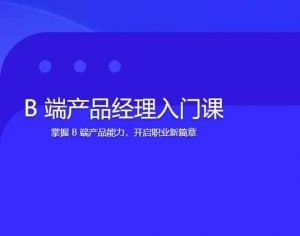 资源《极客时间-董小圣-B端产品经理入门课（完结）》的海报