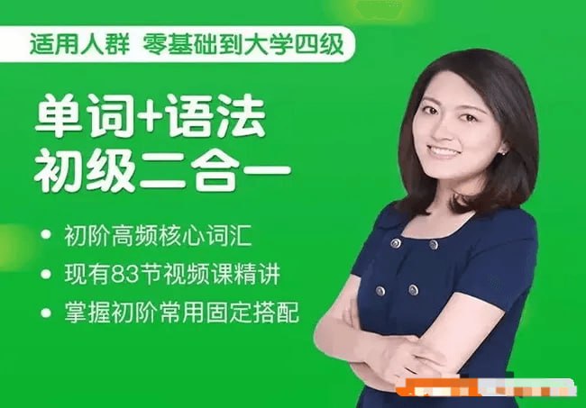 资源《沙沙老师 单词+语法 初级二合一-341节》的海报