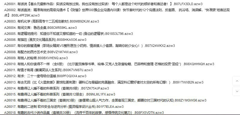 资源《《亚马逊原版电子书》上新 序号A26001--A26500 共500本[azw3]》的海报