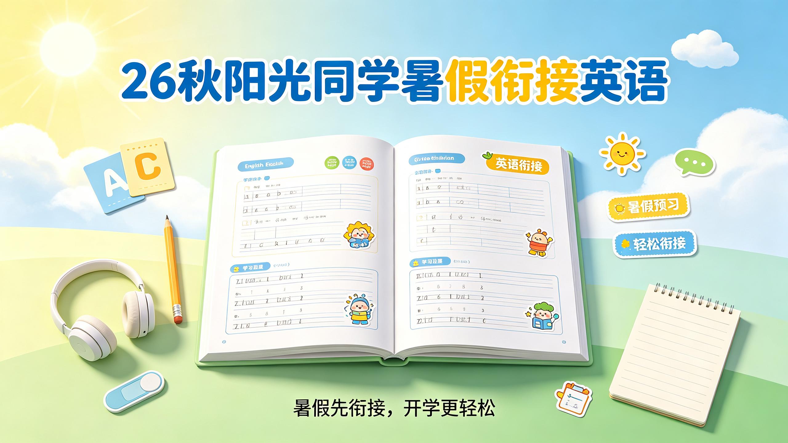 资源《26秋阳光同学暑假衔接英语》的海报
