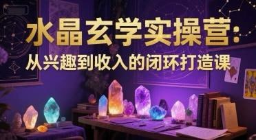 资源《水晶玄学实操营：从兴趣到收入的闭环打造课》的海报