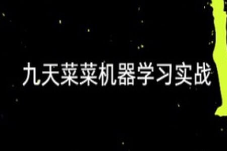 资源《九天菜菜-机器学习实战》的海报