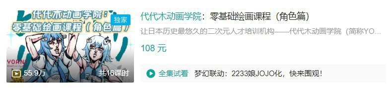 资源《B站 - 代代木动画学院：零基础绘画课程(角色篇)》的海报