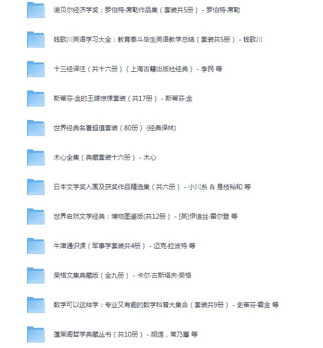 资源《《世界名著套装合集图书2000+本》[pdf]》的海报