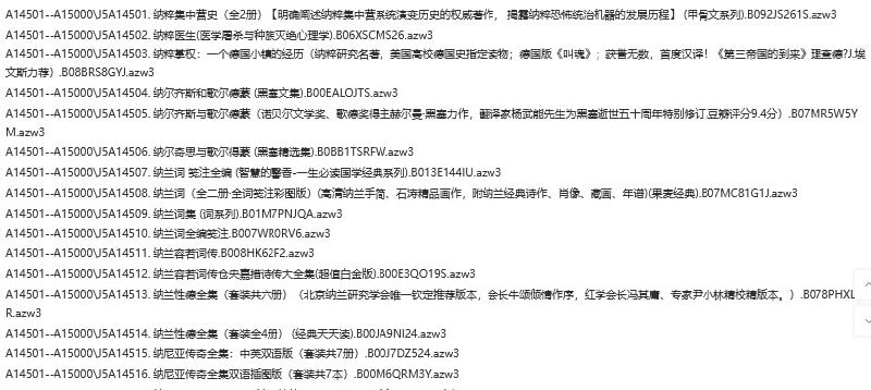 资源《《亚马逊原版电子书》上新 序号A14501--A15000 共500本[azw3]》的海报