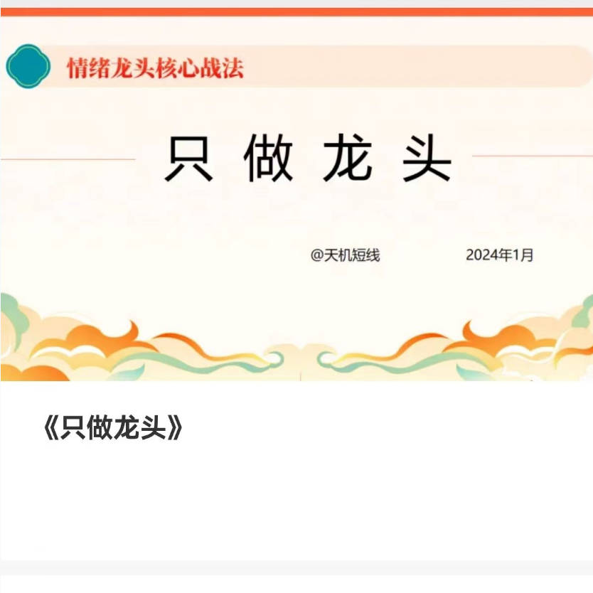 资源《天机短线 只做龙头》的海报