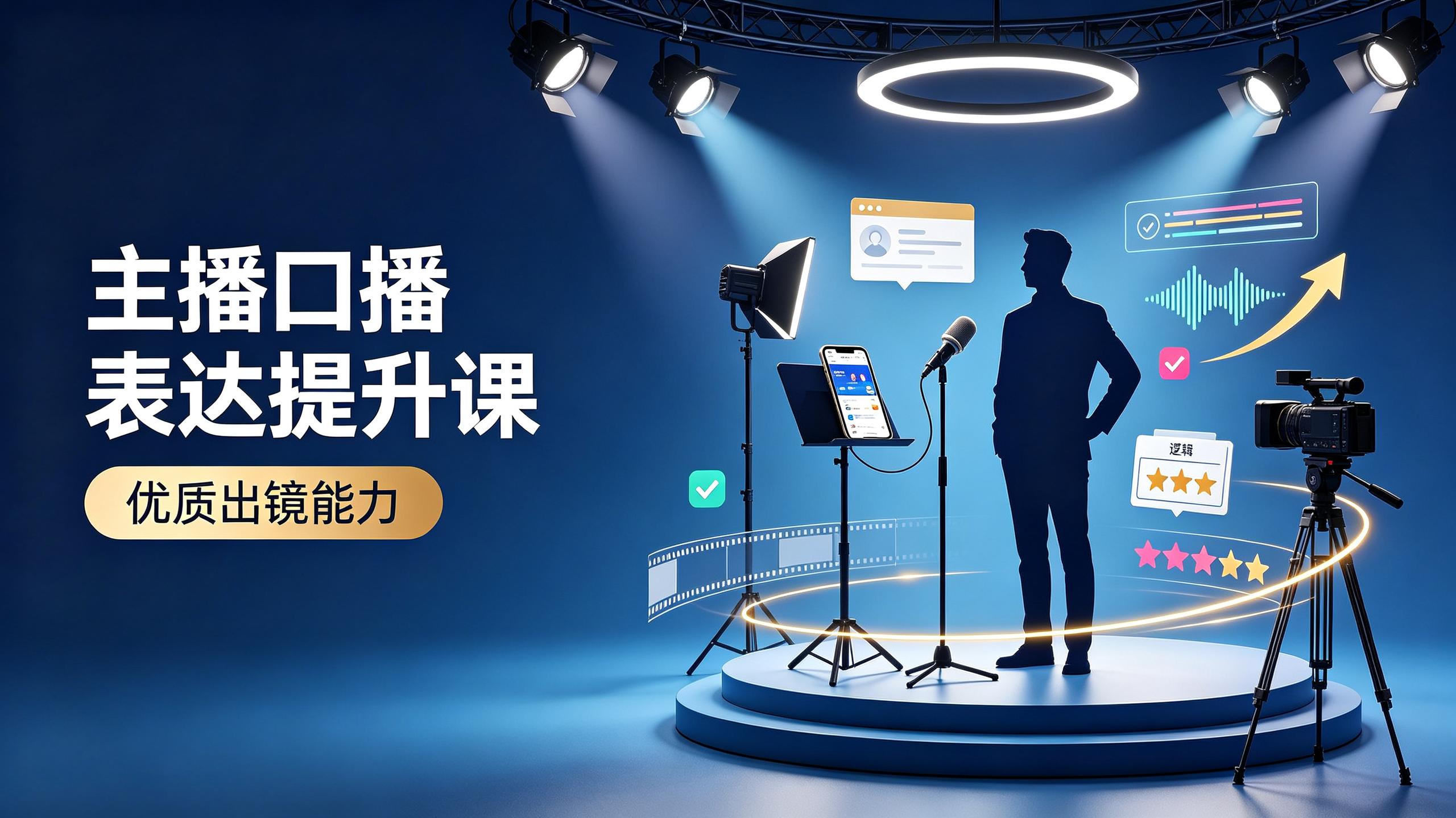 资源《主播口播表达提升课：打造全方位优质出镜能力》的海报