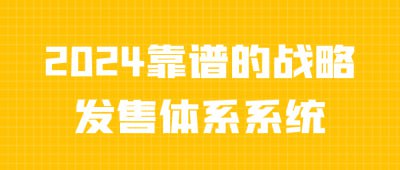 资源《2024靠谱的战略发售体系系统》的海报