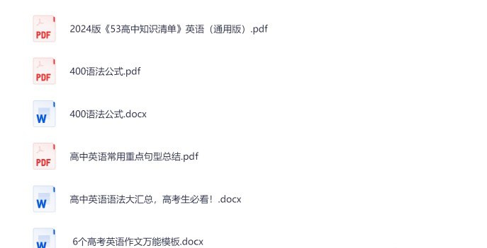 资源《清华学霸400个语法公式》的海报