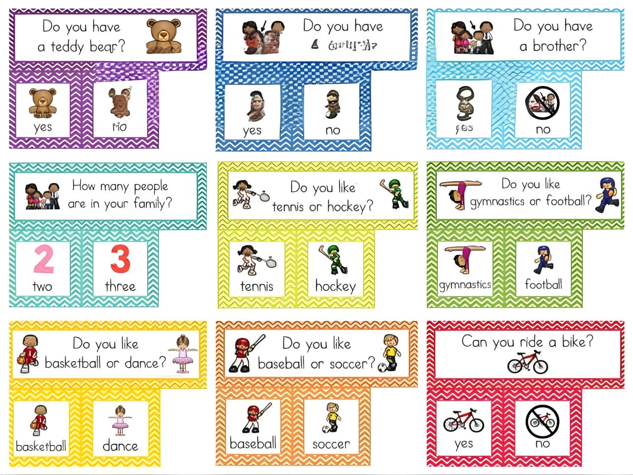 资源《亲子互动口语练习问答卡》的海报