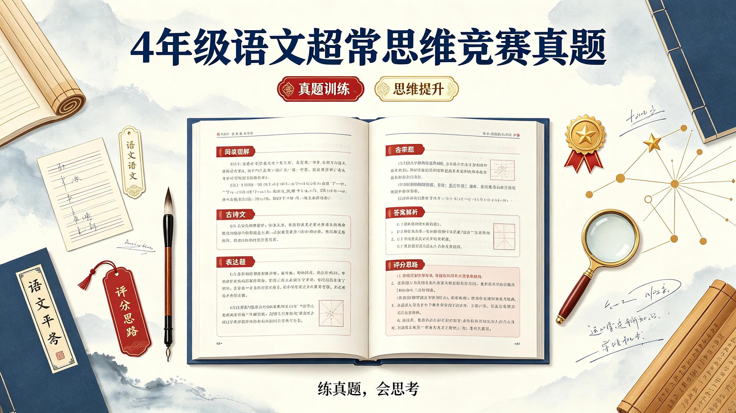 资源《4年级语文超常思维竞赛真题(含答案)》的海报