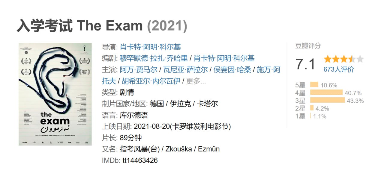 资源《入学考试 The Exam (2021)》的海报