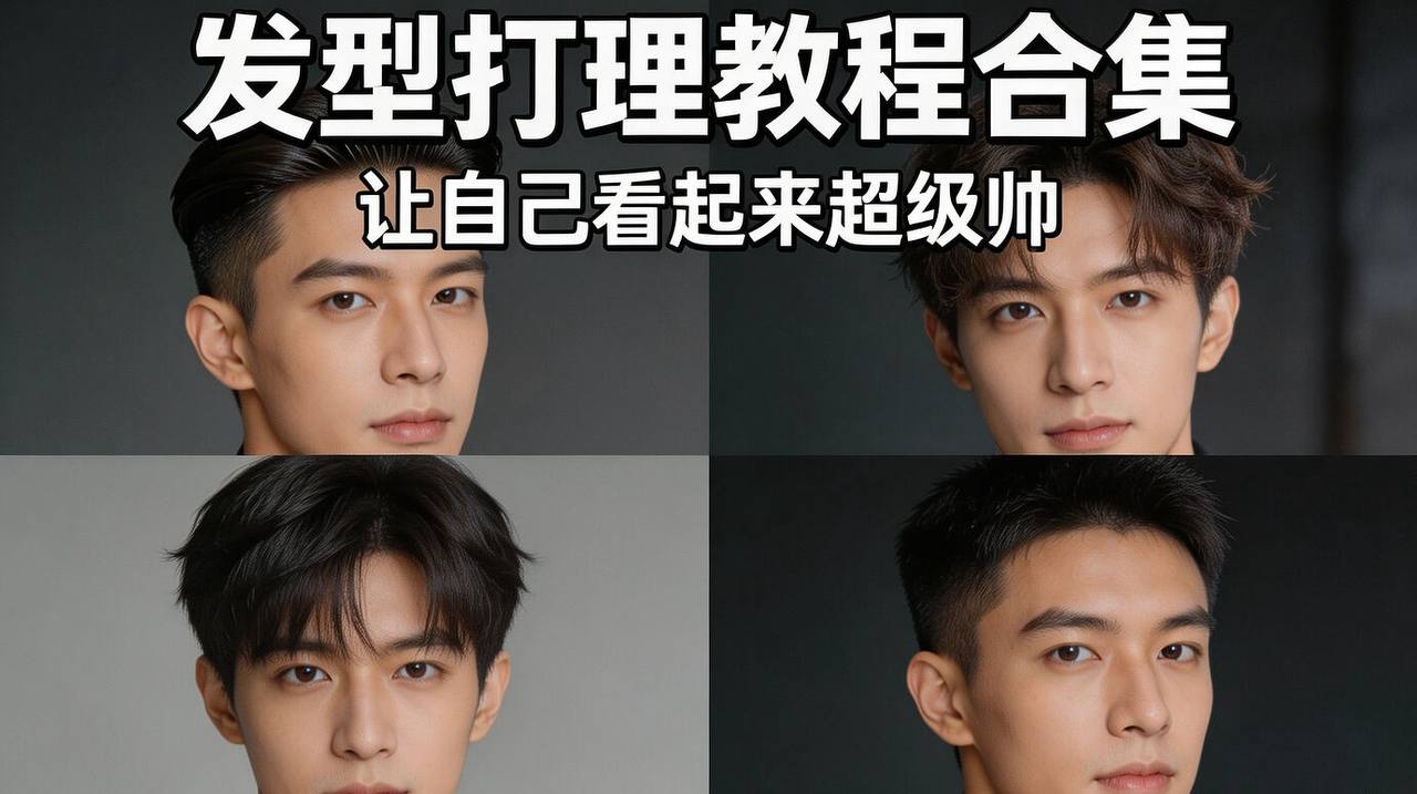 资源《男士发型设计打理教程合集，提升颜值必备！》的海报