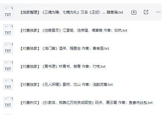 资源《《2024付费小说合集》1月份+2月份[txt]》的海报