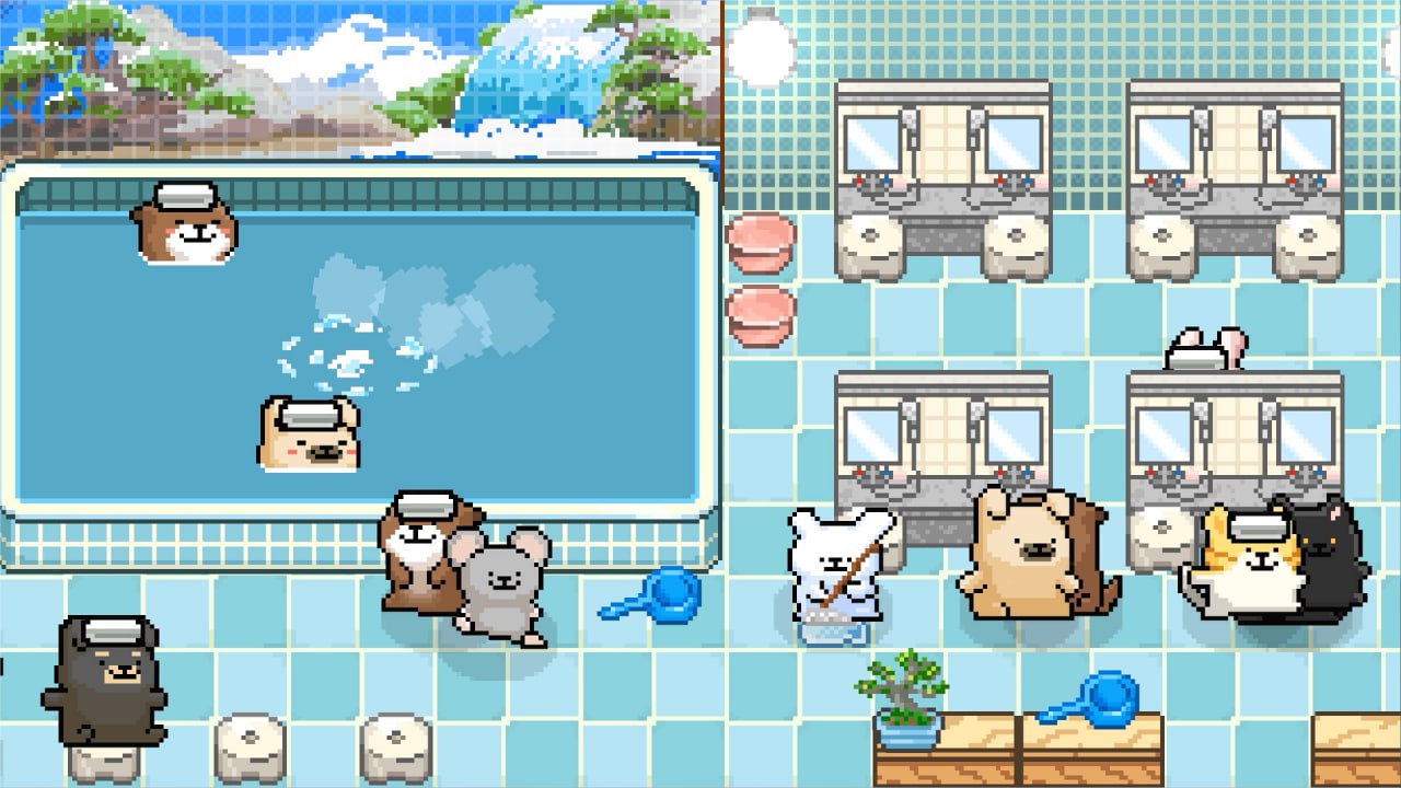 资源《线条小狗：动物温泉/Animal Spa》的海报