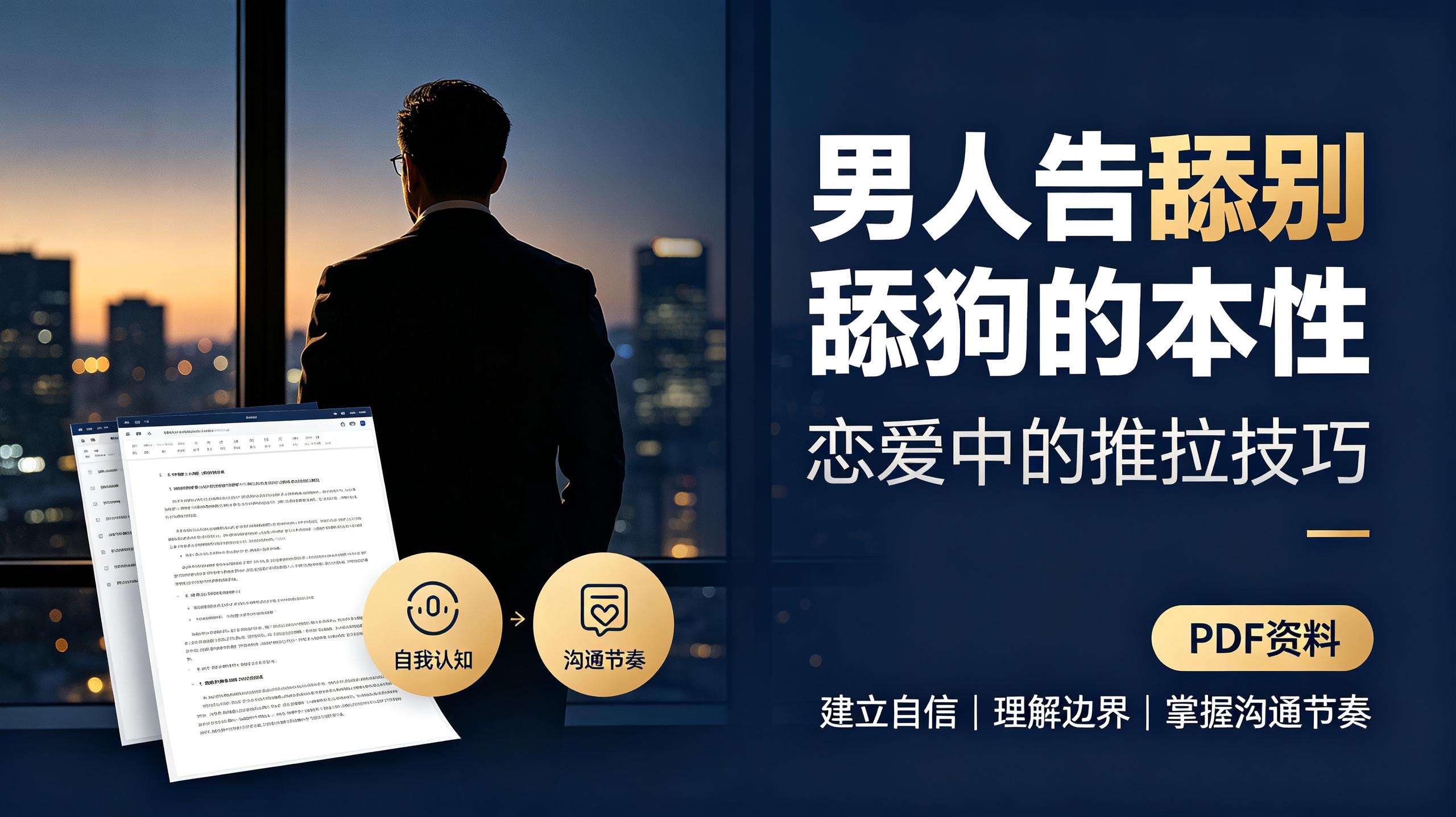 资源《《男人告别舔狗的本性》《恋爱中的推拉技巧》PDF》的海报