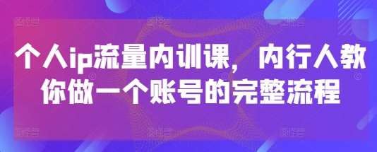 资源《社恐编导个人iP流量内训完整课》的海报