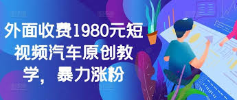资源《外面收费1980元短视频汽车原创教学，暴力涨粉【揭秘】》的海报